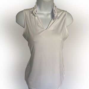 Jamie Sadock White Sleeveless Tank Top - XS white ,nylon spandex